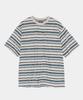 LETTERCOMO Avenue Striped Half Sleeve T-Shirt Blue Green