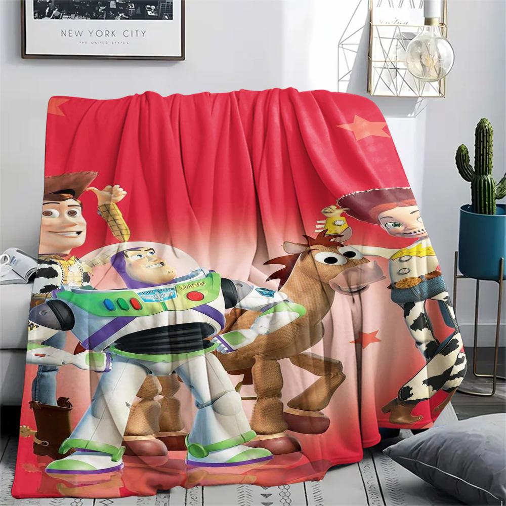 Toy Story Woody Character Print Blanket Suitable For All Seasons Home Decor Digital Printing Office Rest Blanket Machine Washable
