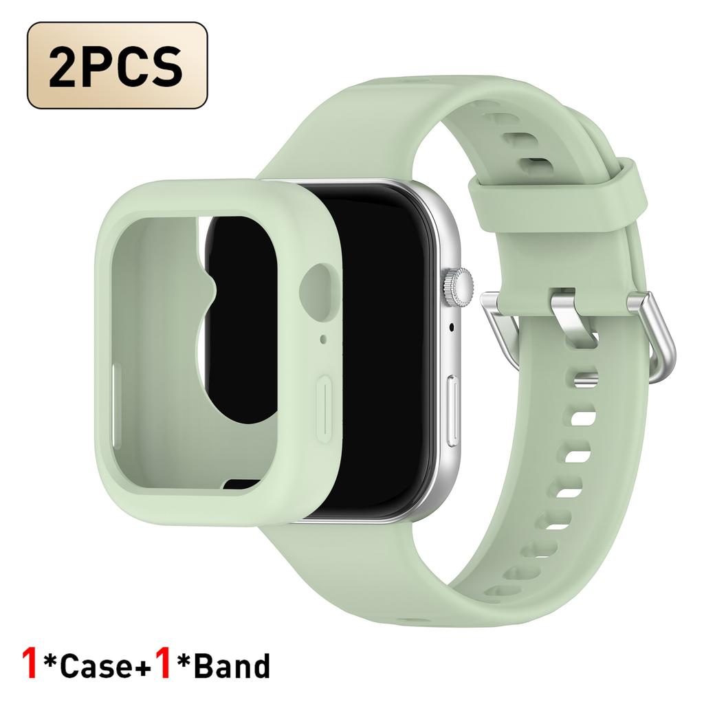 2pcs Protective Case + Strap Set for Huawei Watch Fit3 Quick-Release Sport Band Soft Anti-Fall Breathable Cover Lightweight