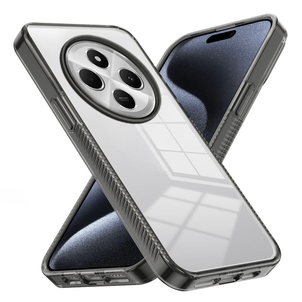 KEYSION Transparent Phone Case for Redmi 14C Soft TPU+PC Anti-slip HD Clear Shockproof Phone Back Cover for Xiaoami POCO C75