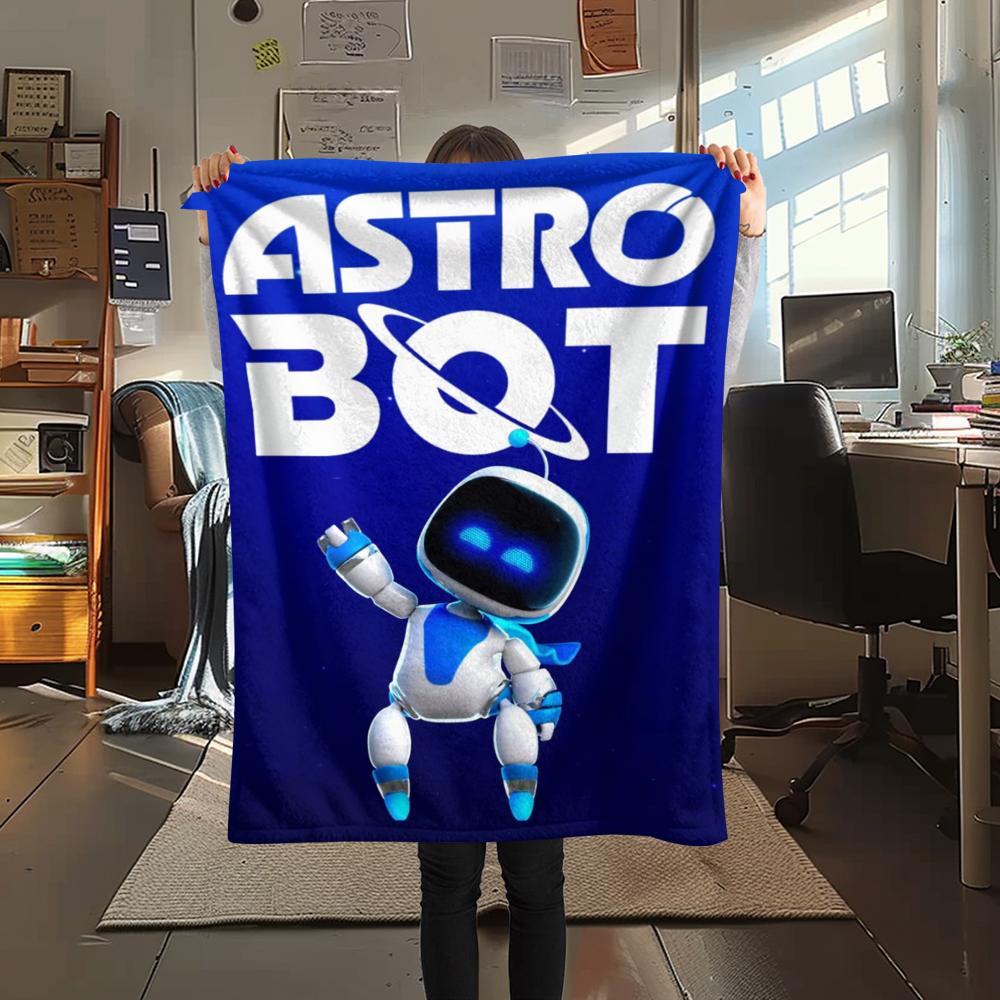 1 Pezzo Coperta in Flanella con Stampa ASTRO BOT, Alta Qualità, Confortevole per Tutte le Stagioni, Decorazione per la Casa, Calore e Comfort, Perfetta per Regali di Natale