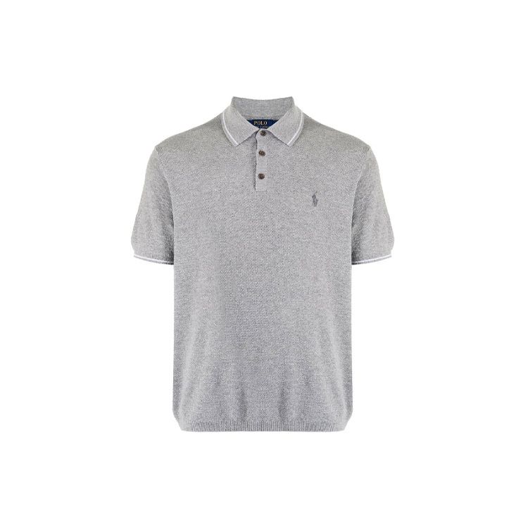 

Поло Ralph Lauren Повседневная однотонная трикотажная футболка-поло с коротким рукавом Мужские топы Серый 710834631-002 S