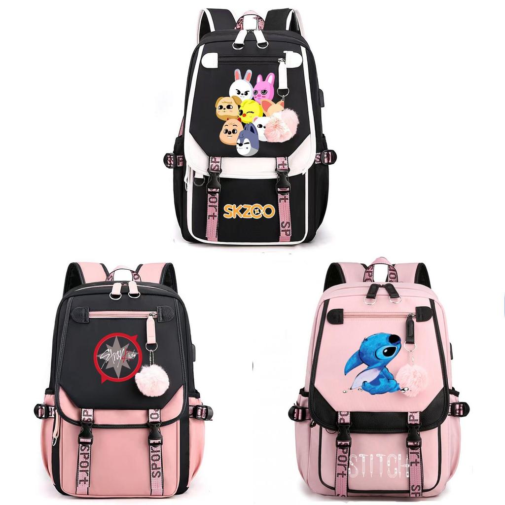 Stray Kids Travel Backpack With Usb Charging Port For School And Commuting