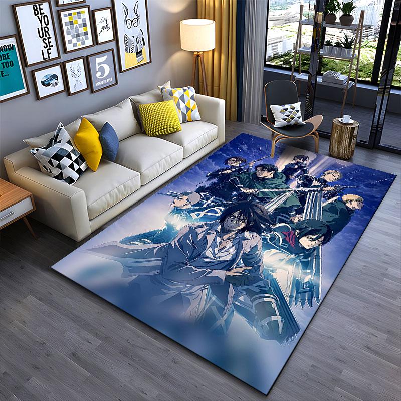 Anime Warrior Squad Design suitable as a non-slip mat for the living room or bedroom sofa