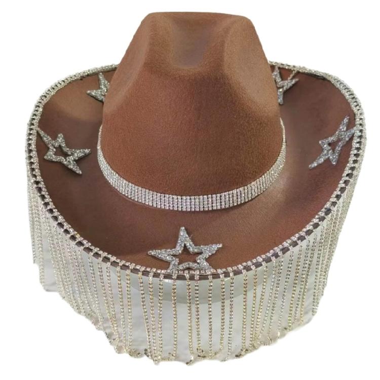 Rhinestones Fedoras Hat Carnivals Party Cowboy Hat Women Bridal Shower Photo Hat