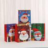 StoBag, Santa Claus Gift Bags, Happy Christmas, for Party Supplies, Packing Candy Goodies, Reusable Paper, 6/10pcs