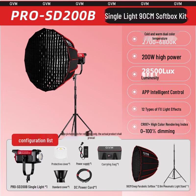 GVM PRO Continuous LED Video Light
