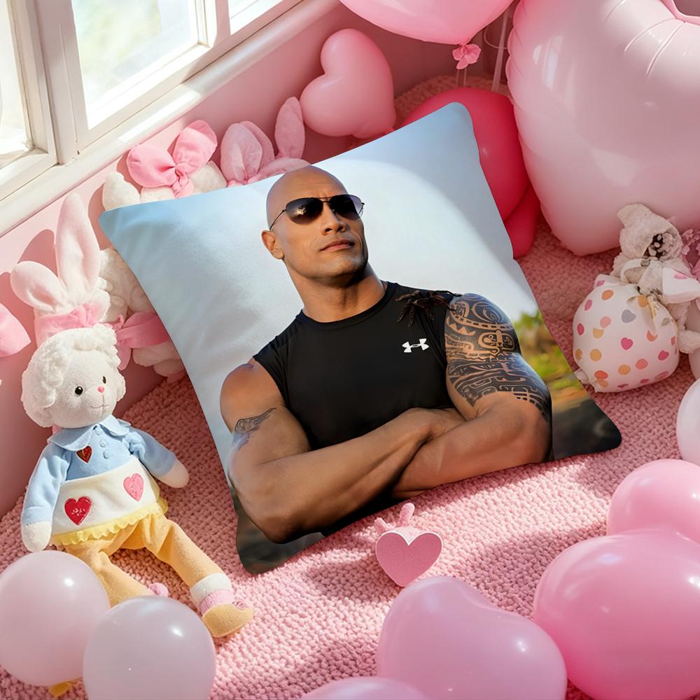 The Rock Face America Dwayne Johnson Cushion Cover Pattern Printed Pillowcase For Living Room Sofa Cushion Cover Bedroom Decor