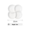 White Ceramic Divided Plate for Home Use - Three & Four Compartments - Creative Fitness Separator Plate