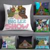 Funny The TV The Big L-Lez Cartoon Pillow Case Square Double-Sided Printing Short Plush Sofa Cushion Cover Bedside Pillow