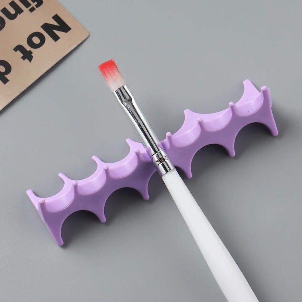 Portable Silicone Showing Shelf UV Gel Brush Display Makeup Organizer Nail Pen Holder Makeup Painting Pen Rest