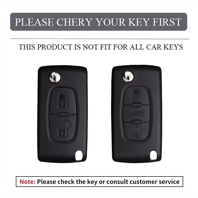 Kryt klíče od auta ze slitiny zinku a kůže, ochranný obal na klíče pro Citroen C2 C3 C4 C5 C6 Xsara Berlingo, Autodoplňky