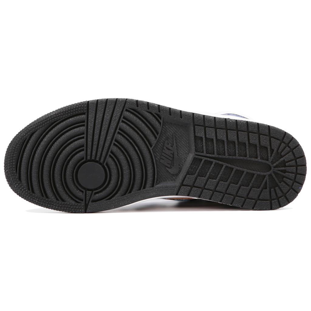 Jordan Air Jordan 1 Retro High OG Leather High top Vintage Basketball Shoes Unisex Blue Black 555088-603(Team4-)