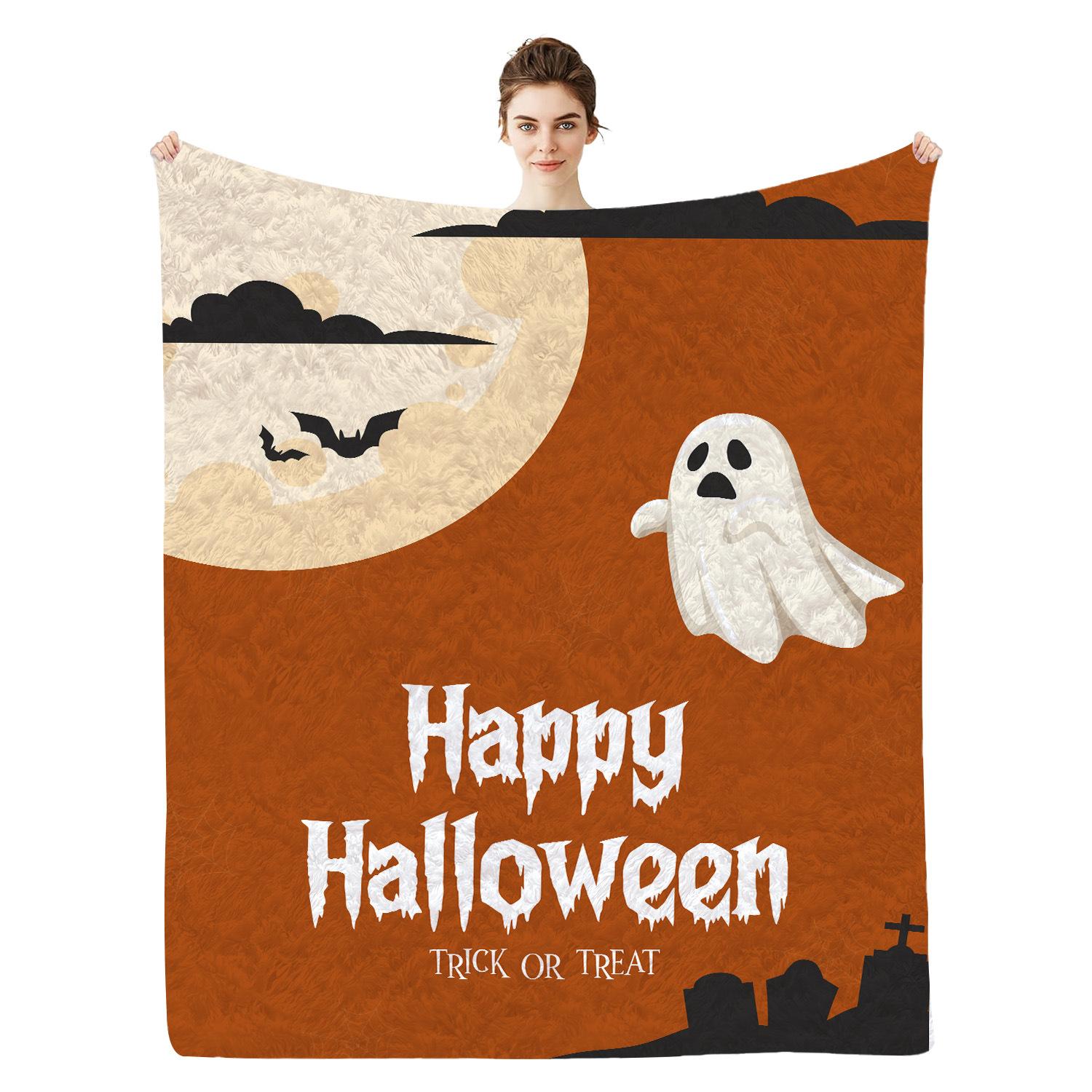 

Cartoon Halloween Printed Blanket for Sofa Bed Travel Camping Living Room Office Conditioning Blanket for All Seasons Gifts 75x90cm