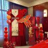 Conjunto de Tecido de Bandeira Chinesa para Casamento, Quarto e Decoração de Fundo para Fotos