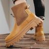 Winter Height Increase Anti Slip Comfortable High Top Boots for Men Couples Fashion Wear Resistant