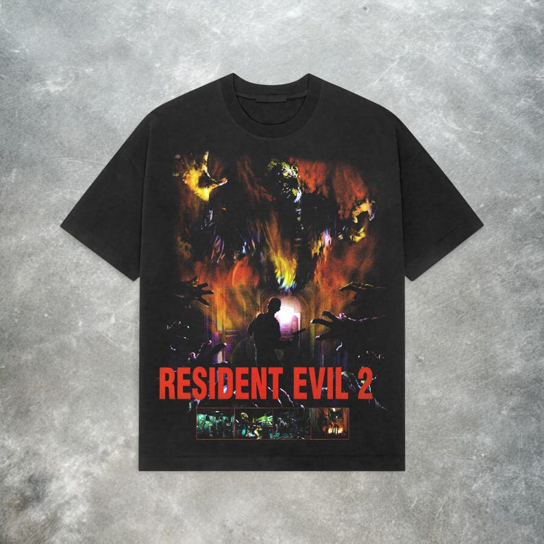 Resident Evil 4 Leon Kennedy T-shirt Ρετρό Y2K Grunge Μπλουζάκι Ανδρικό Γυναικείο Oversized Y2k Βαμβακερό T-shirt Streetwear Γυναικεία Ανδρικά Ρούχα