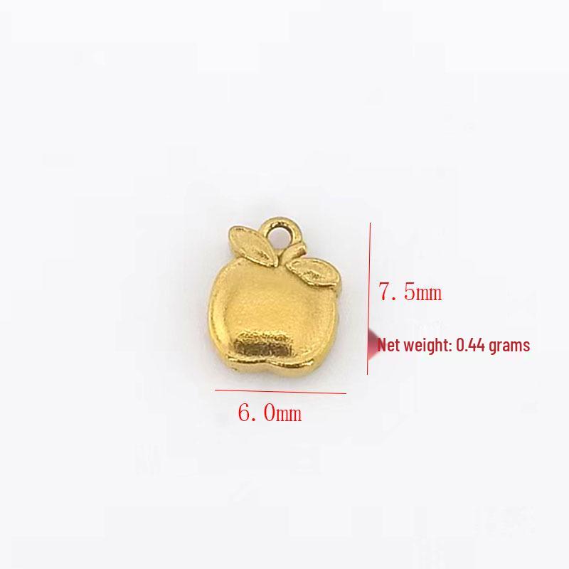

Gold-Plated Stainless Steel Small Apple Pendant Bracelet with String for Christmas