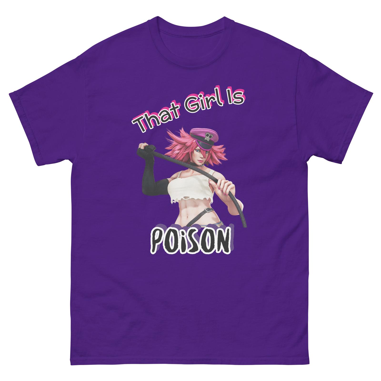Custom Poison T-Shirt Mens Womens Tees Top That Girl is Poison Street Fighter V Video Game Tees S