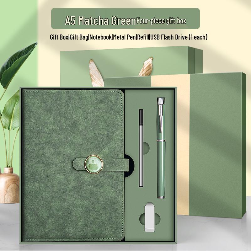 Customizable Logo Laptop Gift Set: Thickened A5 Notebook for Business Meetings