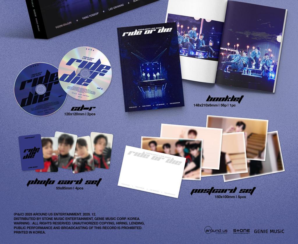 [POB] HIGHLIGHT (B2ST · BEAST) - HIGHLIGHT LIVE 2025 [RIDE OR DIE] (Limited Ver.)