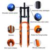 Mountain Bike DH Dual Shoulder Air Suspension Fork 26/27.5/29 Inch 34mm XC/AM/Dirt Jump Upper Damping Adjustment No Lockout