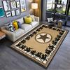 Western Star with Cowboy Silhouettes Design, Non-slip Rug Suitable for Living Room and Bedroom Sofas