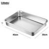 XWH Stainless Steel Flat Square Buffet Tray with Lid