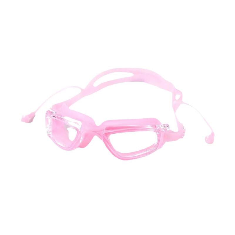 Anti-Fog Swim Goggles with Integrated Silicone Earplugs