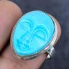Natural Cameo Gemstone Handmade 925 Sterling Silver Jewelry Ring Size 7 E4O34