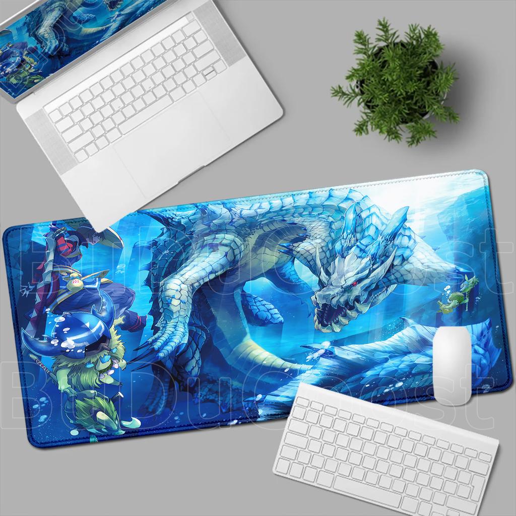HD Printing MousePad Game Monster Hunter Wilds Mouse Pad Natural Rubber Keyboard Mat Office Desk Mat Computer Gaming Accessories