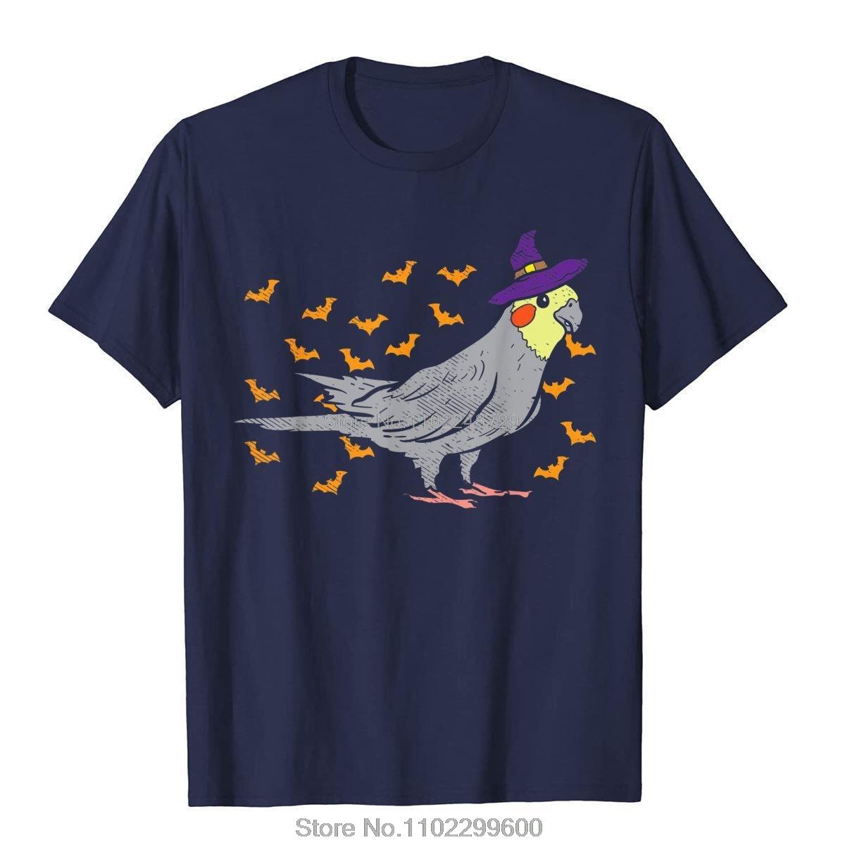 

Cockatiel Bird Witch Hat Halloween Tshirt Animal Lover Gift Clothes On Sale Unisex T Shirt Anime Tops Cotton Tees Streetwear 3XL