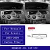 For Renault Scenic 2003-2009 Carbon Fiber Central Air Conditioning Vent Panel Cover Car Accessories Interior Decorative Stickers