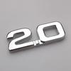 3D Car Metal Silver 2.0 2.0T 2.0TSI Rear Trunk Decal Emblem Badge Sticker