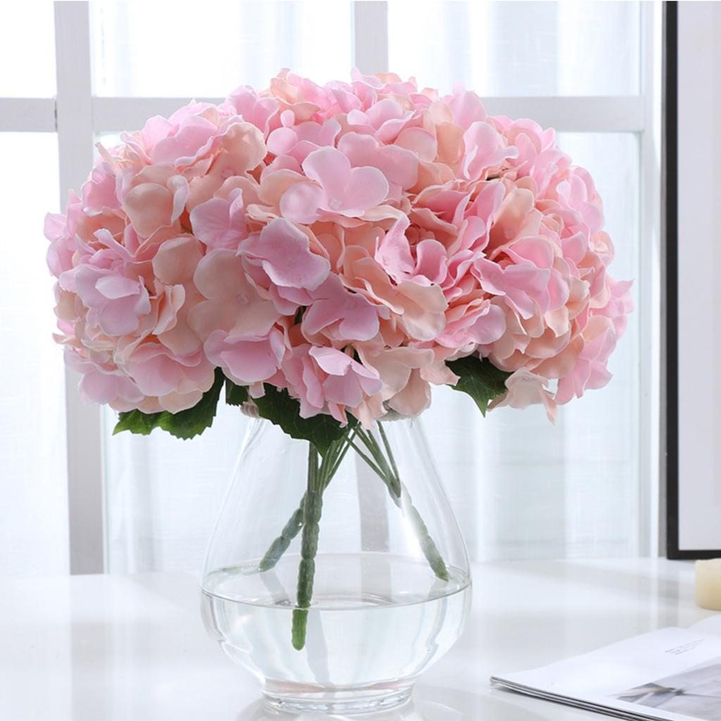 Simulation Mallorca Artificial Flower Big 5 Hydrangea Silk Cloth Home Living Room Table Decoration Wedding Fake Flower Blue