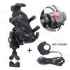 Motorcycle Cell Phone Support Handlebar Bracket Mobile Mirror Mount Navigation Stand Aluminum Anti Vibration Handle Holder Bike