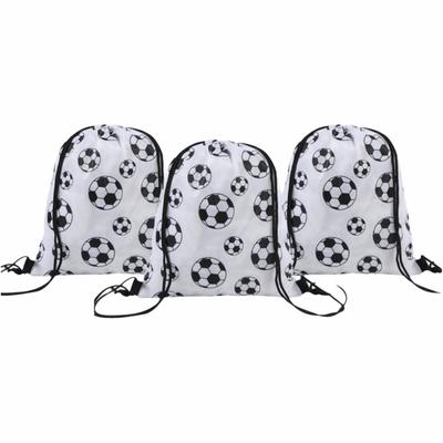 3 pièces/set Matériau Polyester Sac de Sport Football Fermeture à Cordon Sac à Dos Sac à Cordon Sac d'Événement Sportif Impression Numérique Complète