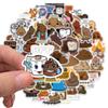 60 Cartoon Spoof Poop Expression Stickers Can Decorate Suitcase Notebook Waterproof and Not Repeat Stickers