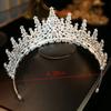 Shiny Ornament Baroque Queen Tiaras Hair Jewelry Bridal Headwear Rhinestone Diadem  Birthday Party