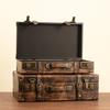 Vintage European Leather & Wood Handbag - Nostalgic Display & Storage Box