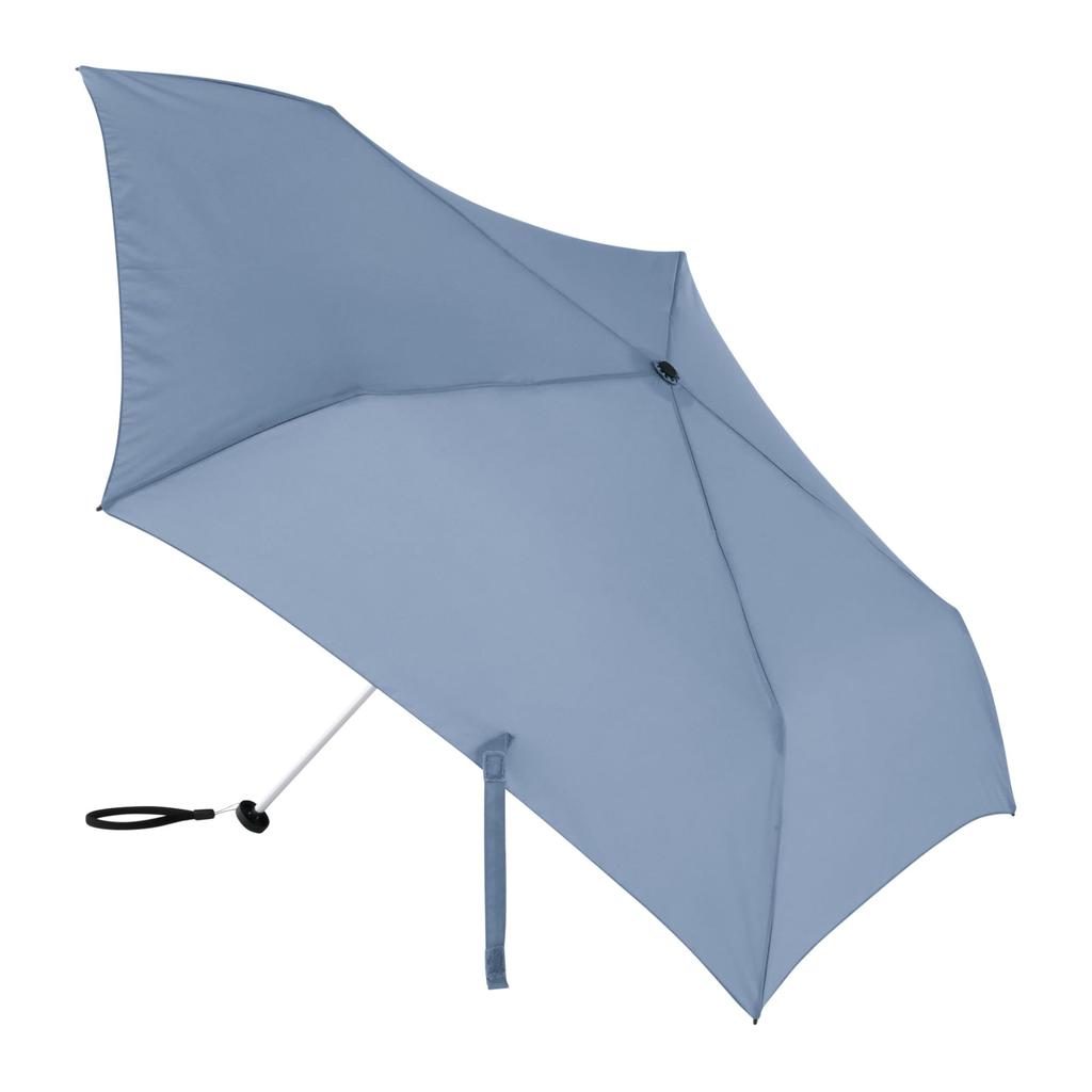 MUJI Lightweight Folding Umbrella Smoky Rib Length 50cm (Unisex, Adult, DEA03A5A) - Blue,
