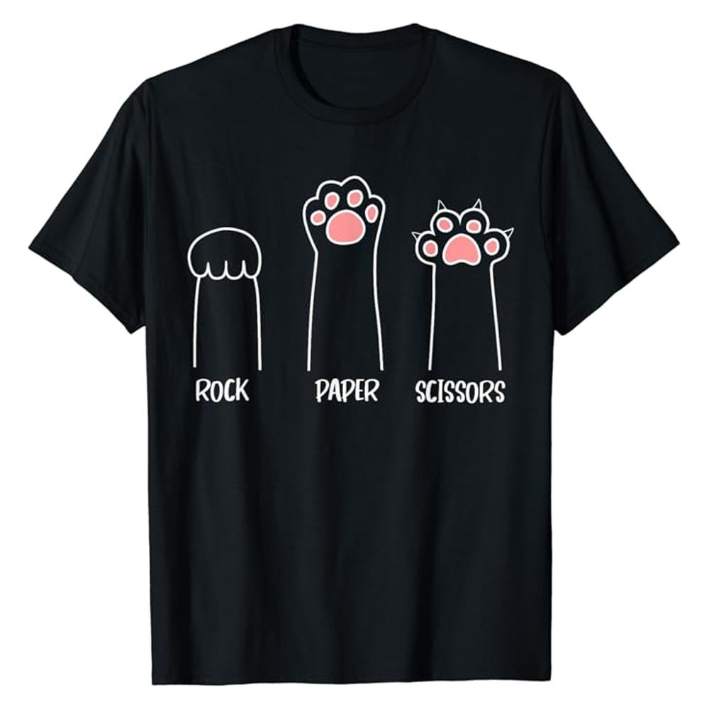 Van Gogh Starry Night Cat T-Shirt Hip Hop 100% Cotton Streetwear New Fashion Casual Tops Tees Classic Fit Cat Lover Neck 51314