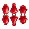 Christmas Hand Pie Press Mold In Red Plastic for Filling, Closing, and Sealing Mini Pastries Baking Supplies for Holiday Parties
