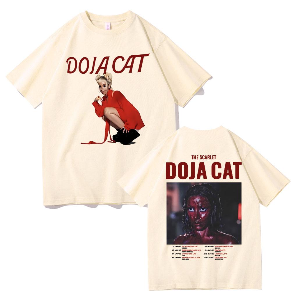 Rapper Doja Cat Candy The Scarlet Graphic Print Tshirt Unisex's Cotton Oversized T-shirt Unisex Women Fashion Hip Hop Vintage T Shirts