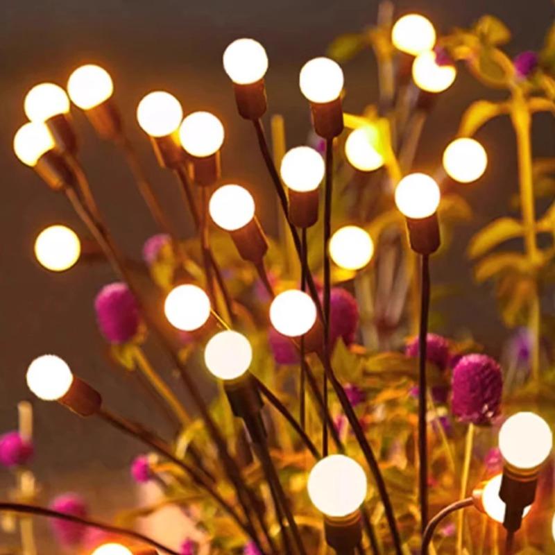 Outdoor Lights Solar Lawn Lamp Garden Lamp LED Wind-driven Firefly Ground Plug Lamp for Garden Lawn IP65 Landscape Holiday Light