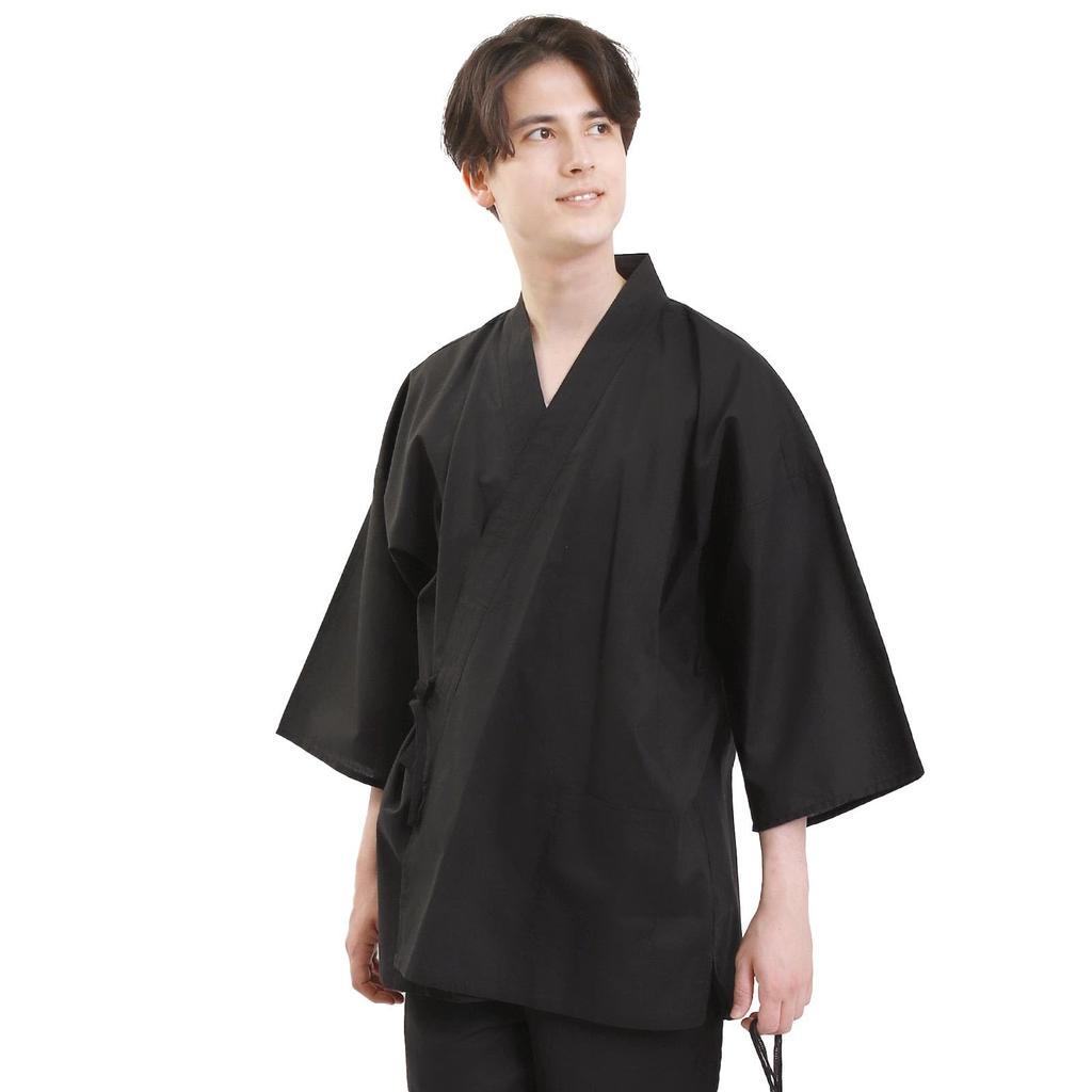 Cotton Samue for Lightweight Ultra Light Cotton Samue Samue Black [Mermaid Ookini] [Ookini] Men, L, [B]