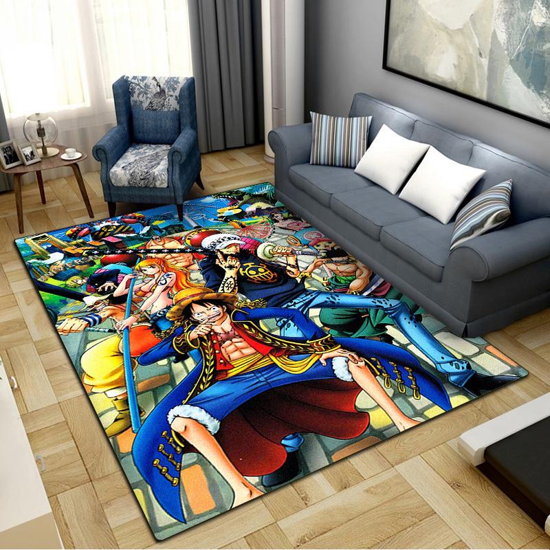 Anime Pirate Adventure Carpet Rug for Living Room Bedroom Home Sofa Decoration,Kids play Non-slip Floor Mat