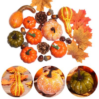 Faux Decoration Realistic DIY Craft Halloween Artificial Pumpkin Fake Vegetable Simulation Props