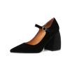 Plus Size 44 45 46 47 ,Γυναικεία παπούτσια New Suede Mary Jane Pumps Ψηλοτάκουνα για Γυναικεία Παπούτσια Εργασίας Παπούτσια Γυναικεία Χονδρά τακούνια