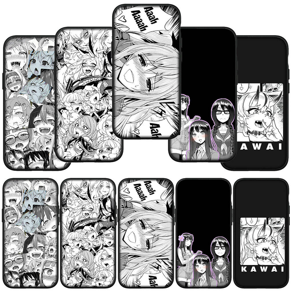 for iPhone 17 16 15 Xiaomi Poco F7 F8 X7 X6 C85 C75 M8 Redmi Note 14 13 12 11 Pro Max 14C 13C A3 A4 Case Ahegao Hentai Harajuku Anime Girl Waifu Cover